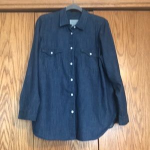 dark chambray shirt